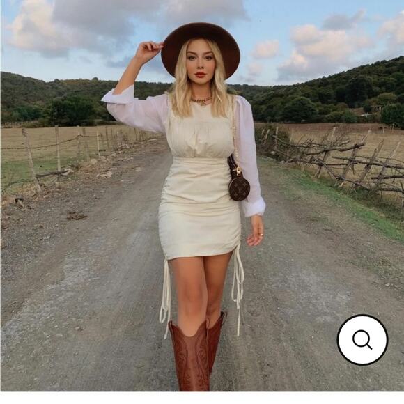 REVOLVE Dresses & Skirts - Coastal cowgirl Piral cream mini dress